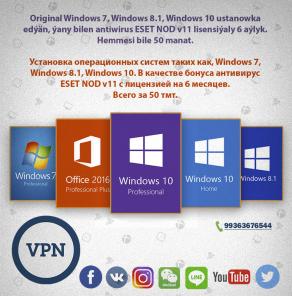 Установка Windows + антивирус / Windows bilen anriwirus ustanowka ed??n.